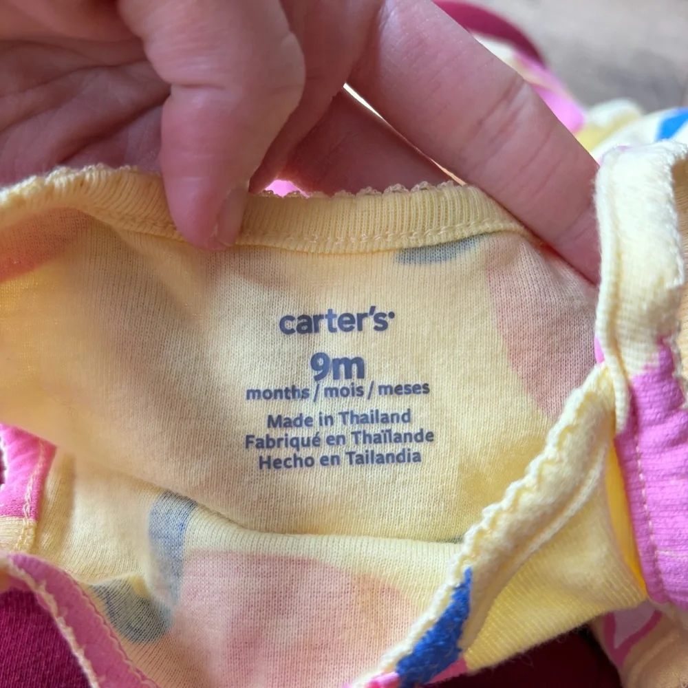 Carter’s 9M Yellow Fruit Print Bodysuit